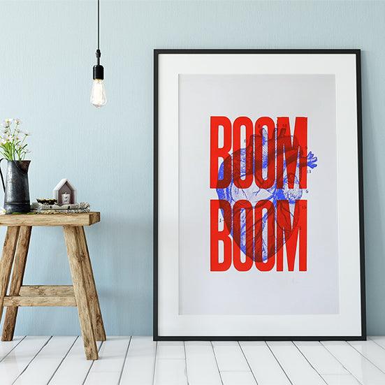 Affiche Boom Boom - Sérigraphie signée - PAPPUS EDITIONS