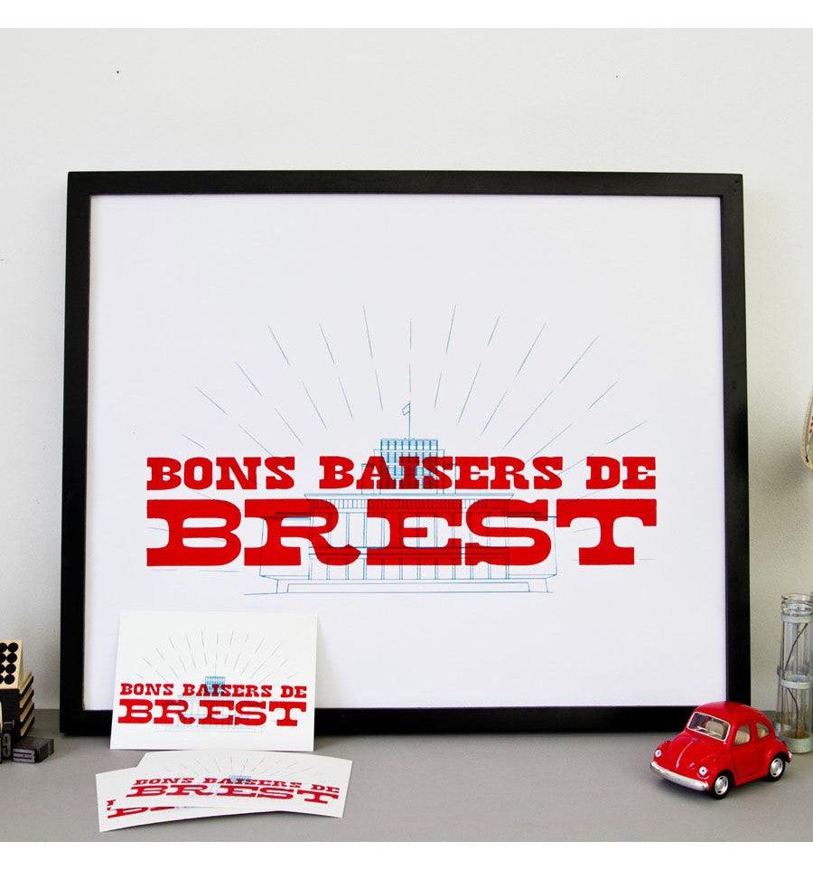 Bons baisers de Brest - sérigraphie - PAPPUS EDITIONS