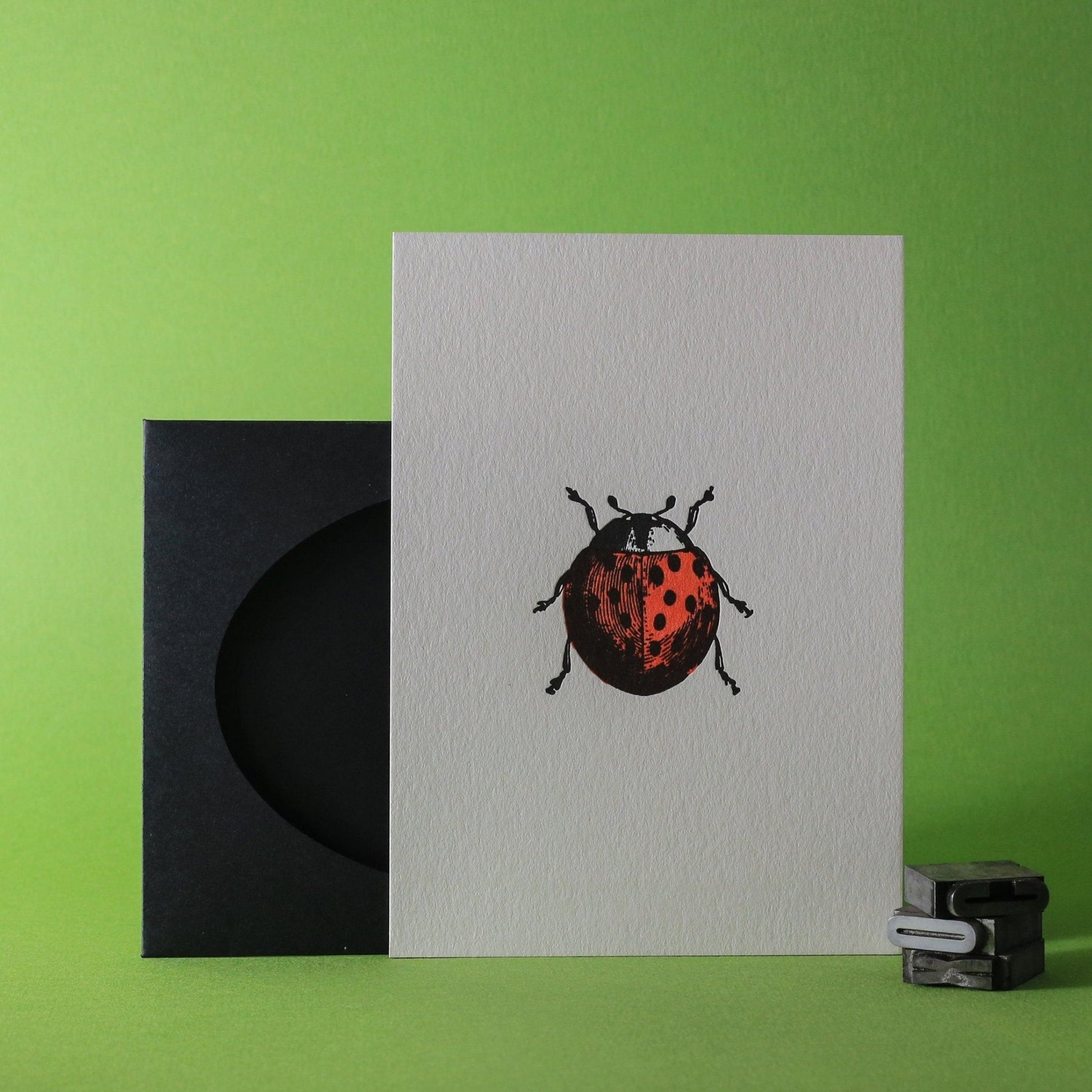 Carte Coccinelle Letterpress - PAPPUS EDITIONS