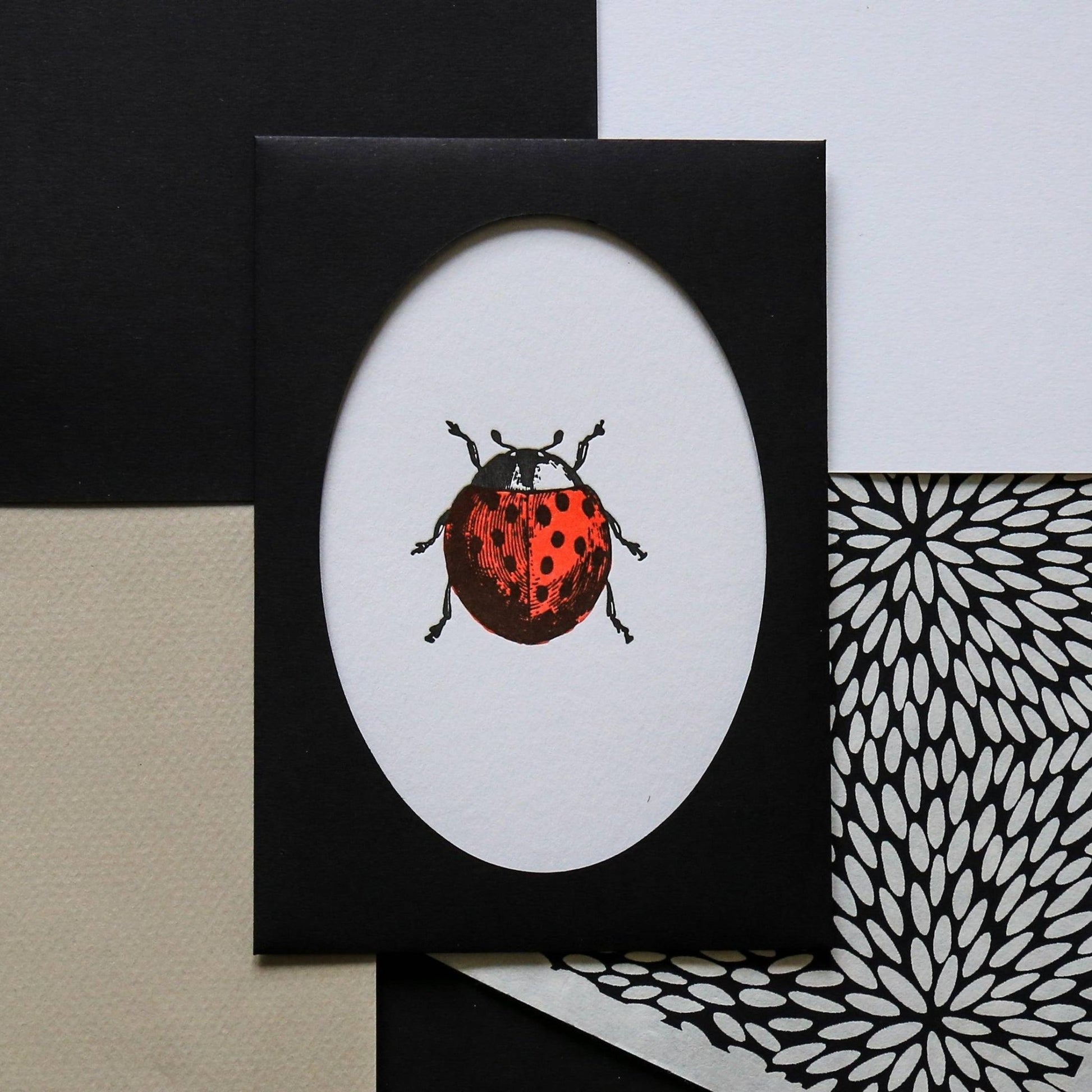 Carte Coccinelle Letterpress - PAPPUS EDITIONS