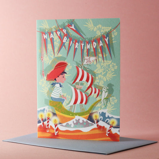 Carte double Anniversaire Pirate - PAPPUS EDITIONS