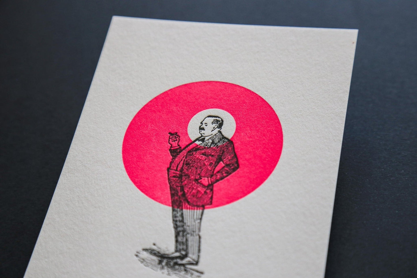 Carte letterpress Monsieur - N°1 - Série "bonjour chez vous" - PAPPUS EDITIONS