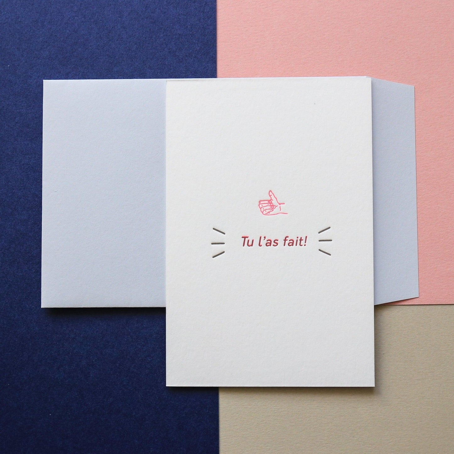 Carte letterpress - Tu l'as fait! - PAPPUS EDITIONS